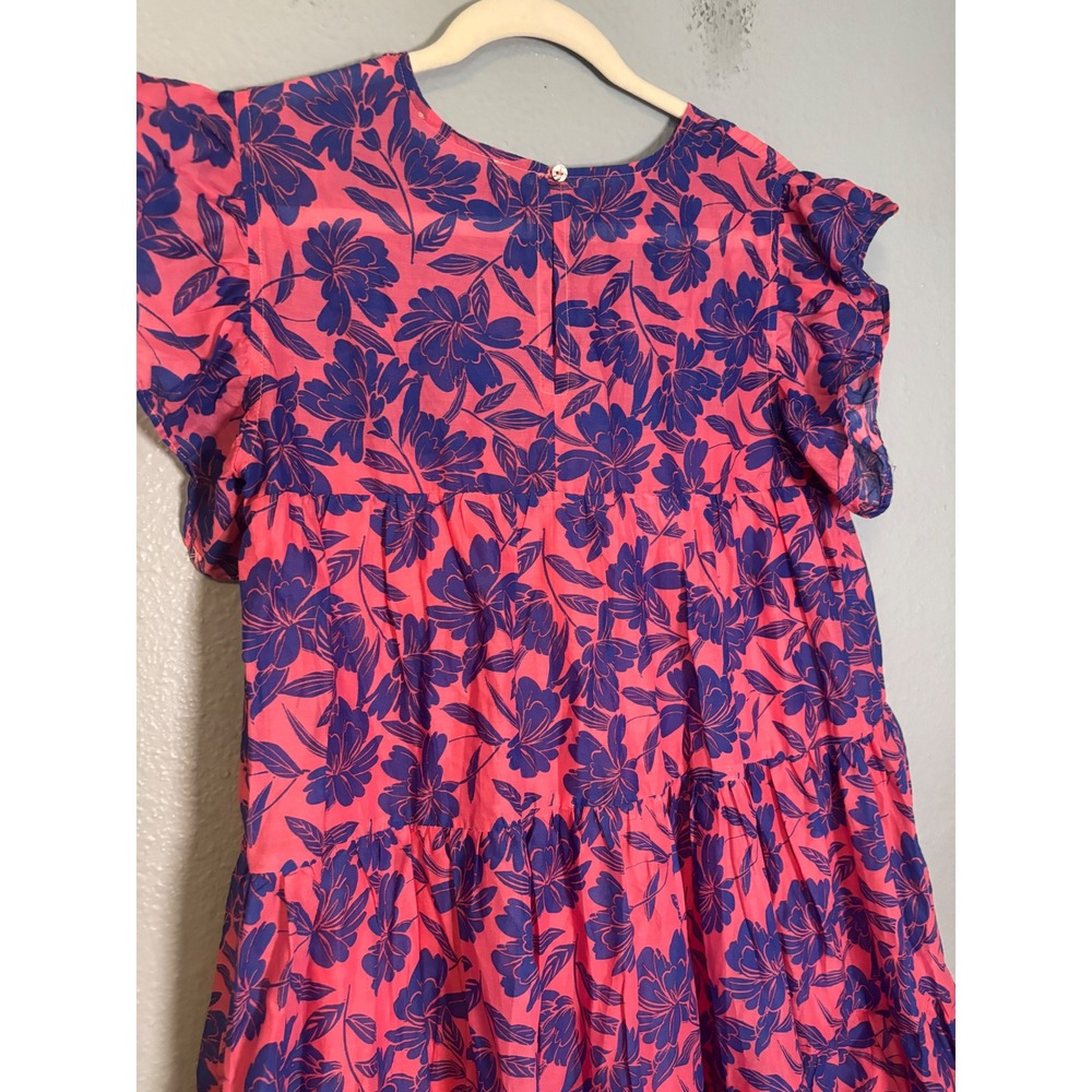 NWT Talulah Pink Purple Floral Tiered Babydoll Dress Flutter Sleeve Medium - Picture 7 of 9